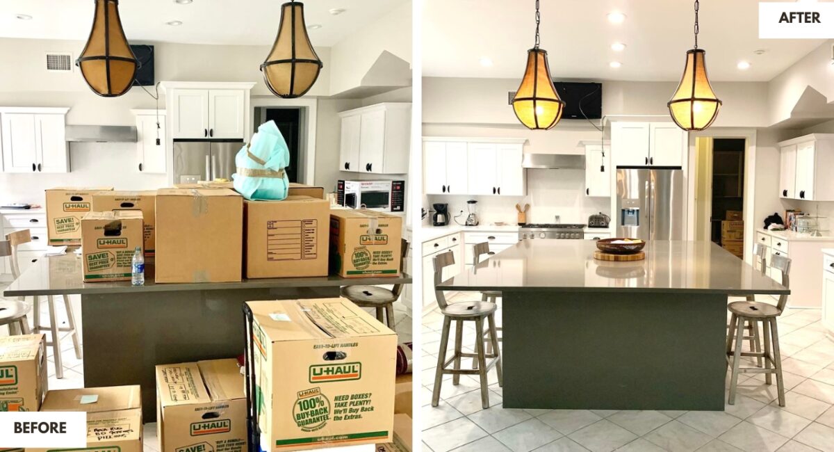 Unpacking & Organizing Before & After