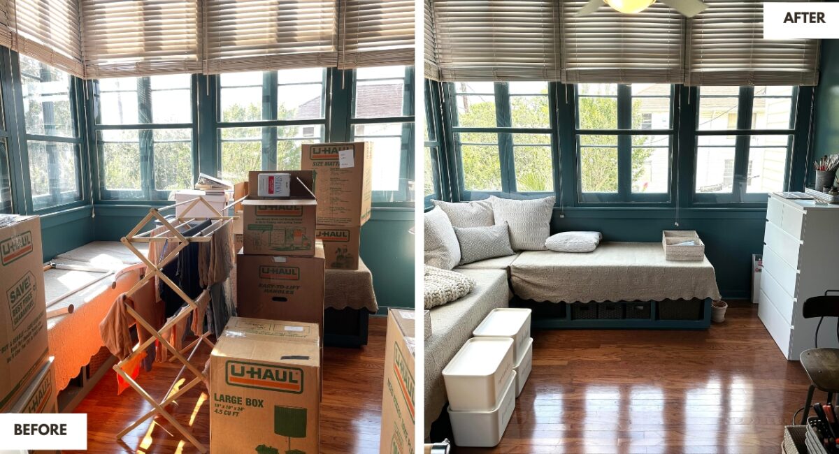 Unpacking and Organizing a College Bedroom