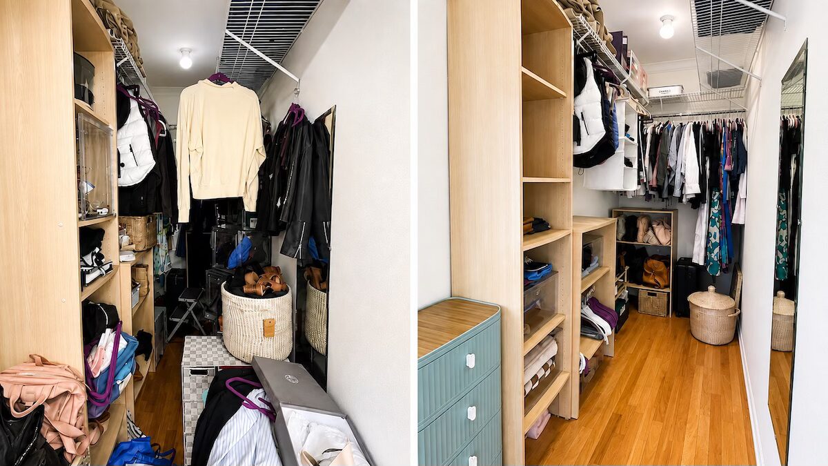 Closet organization before and after by Nola Organizers in New Orleans