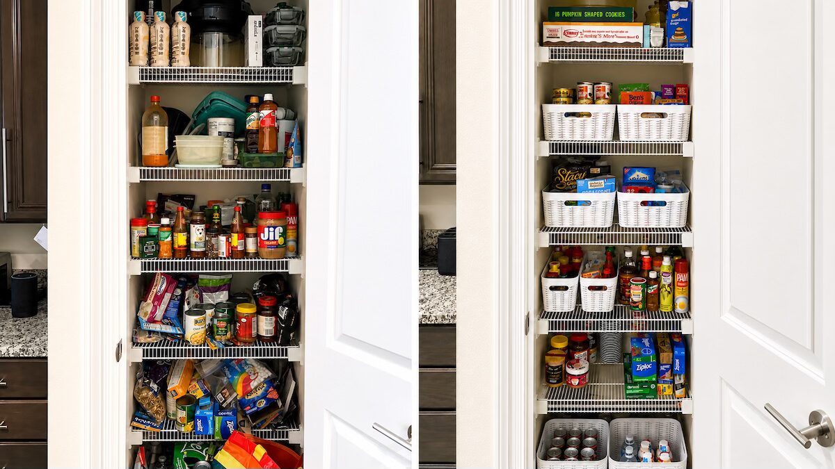 Pantry organization before and after by Nola Organizers in New Orleans