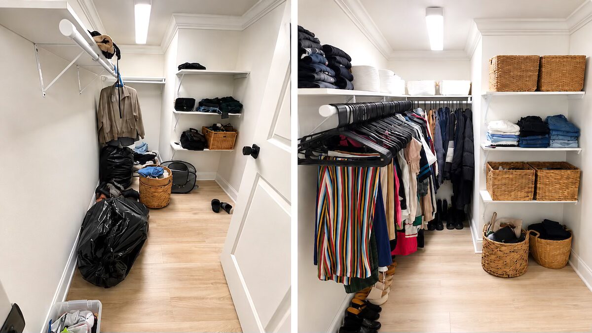 Unpacking and Organizing - before and after home organizing in New Orleans