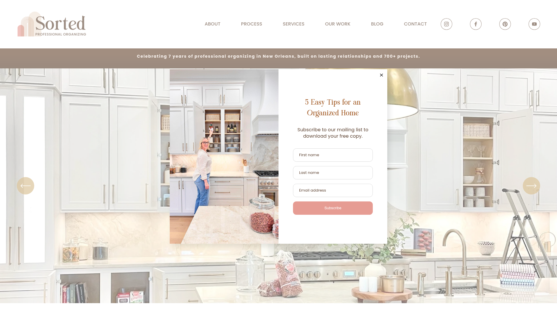 Sorted NOLA homepage hero section