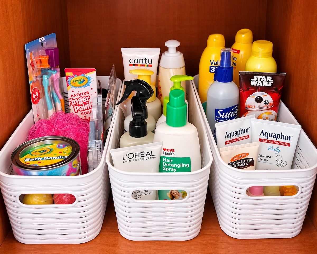 Bathroom Cabinet Organization - bathroom organizing in New Orleans by Nola Organizers