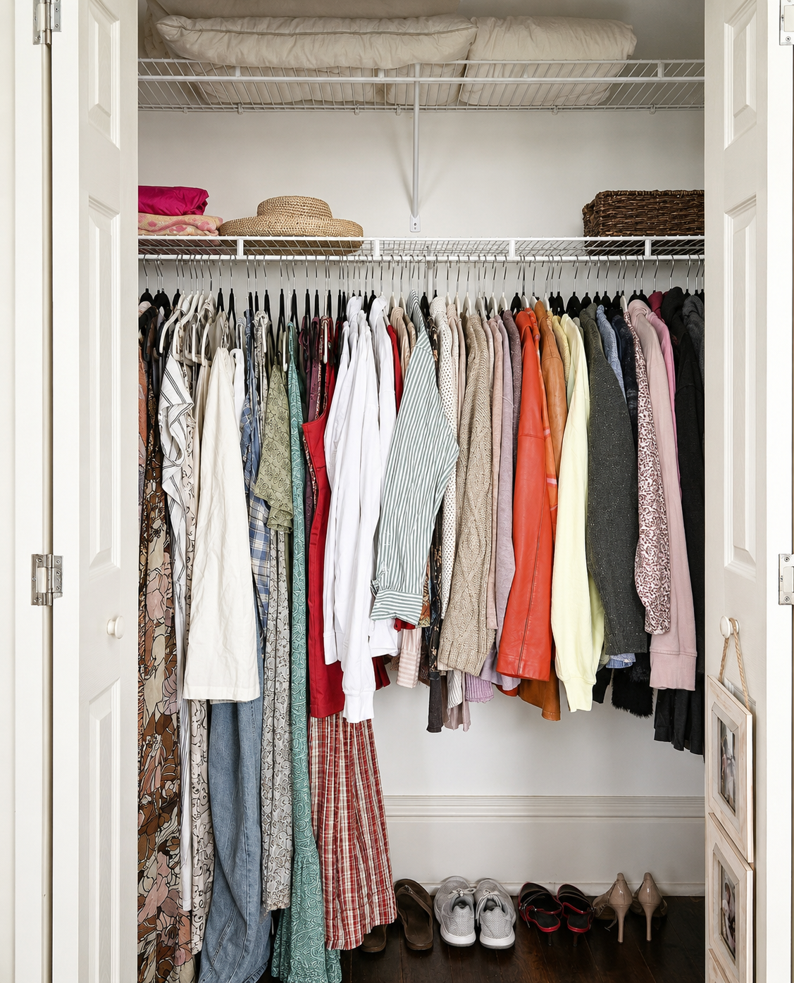 Organized closet after a Nola Organizers session in Metairie