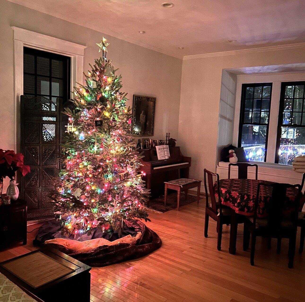 Decorated Christmas tree in a New Orleans home