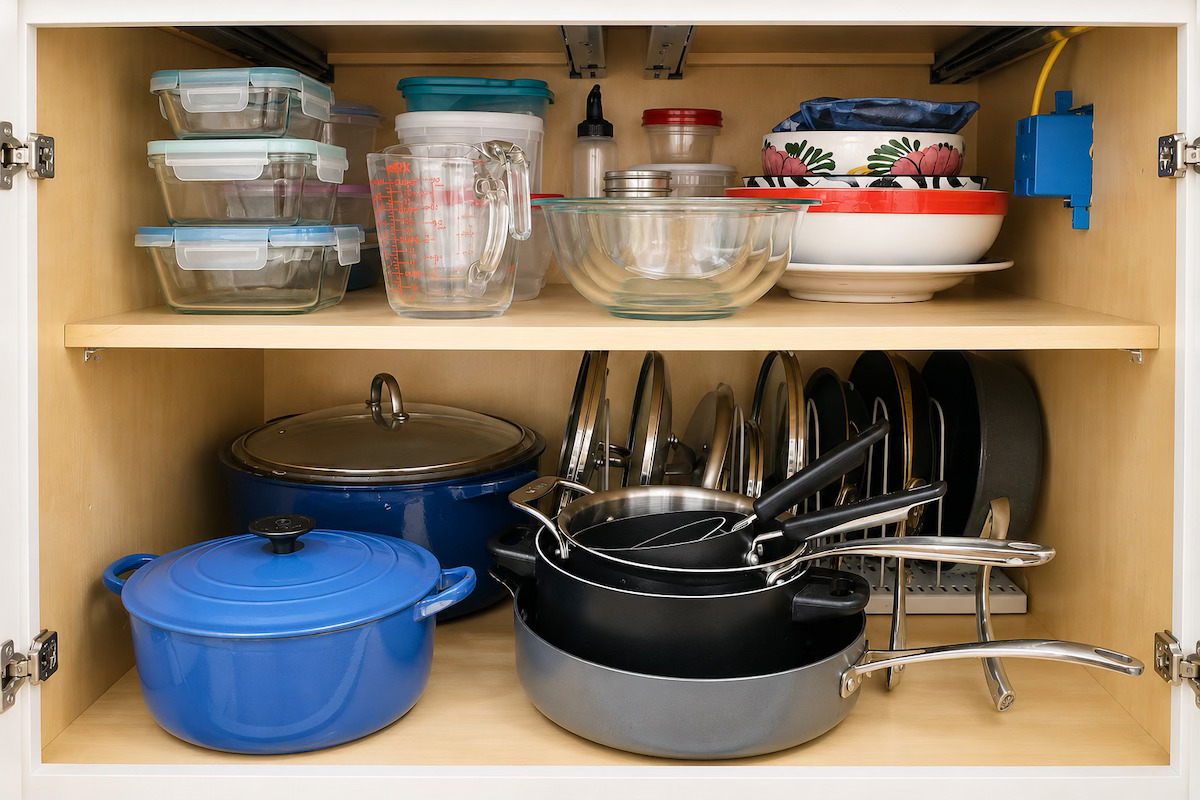 Cabinet Organization - kitchen organizing in New Orleans by Nola Organizers