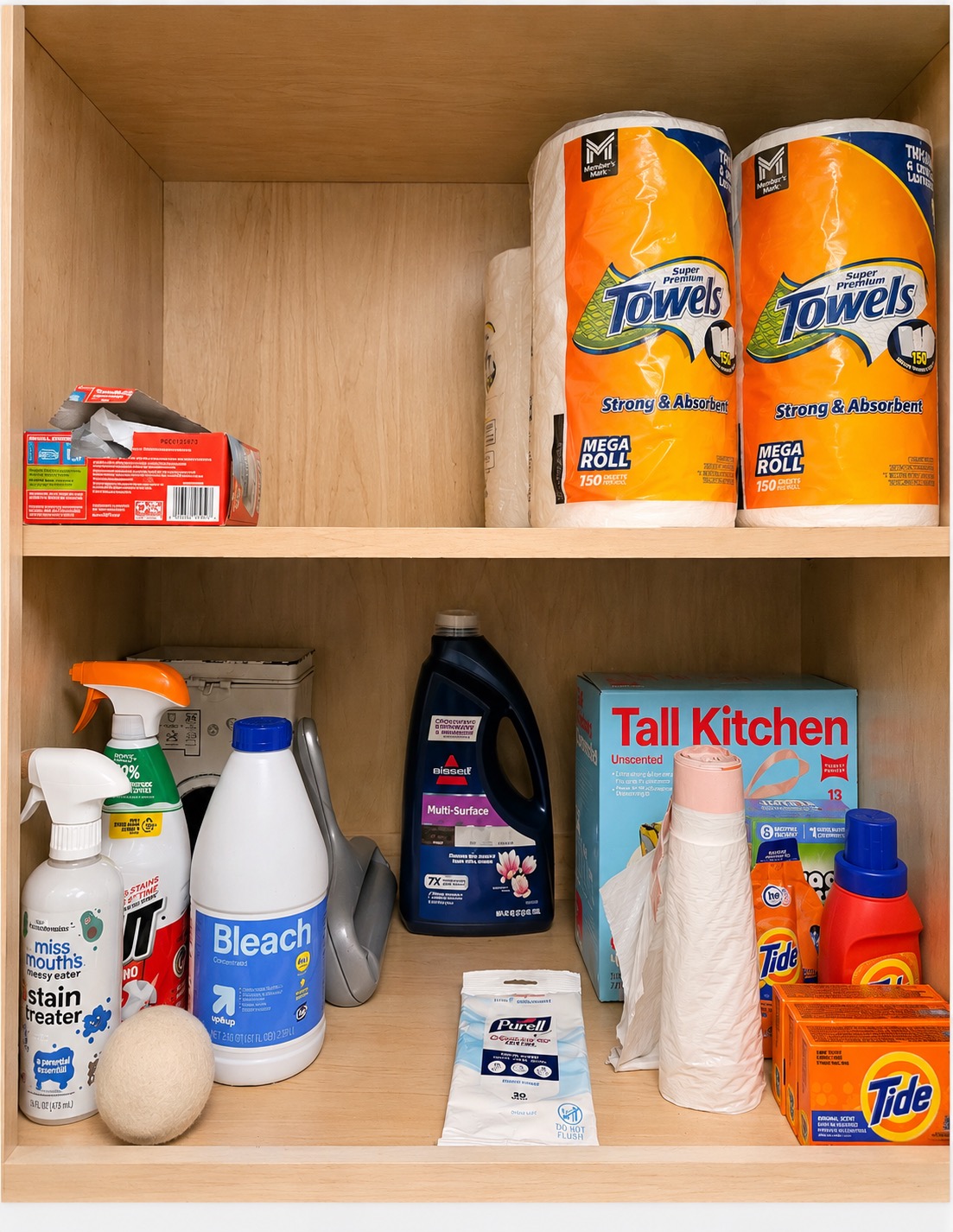 Laundry Cabinet Organization - laundry room organizing in New Orleans by Nola Organizers