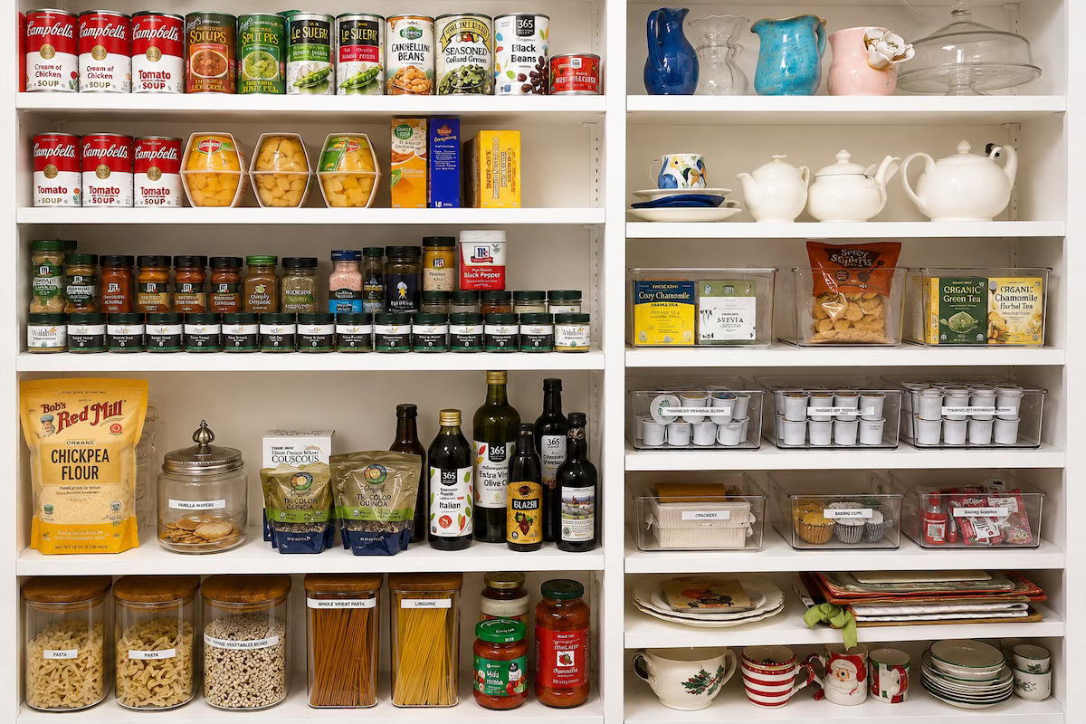 Kitchen Pantry Organization - pantry organizing in New Orleans by Nola Organizers