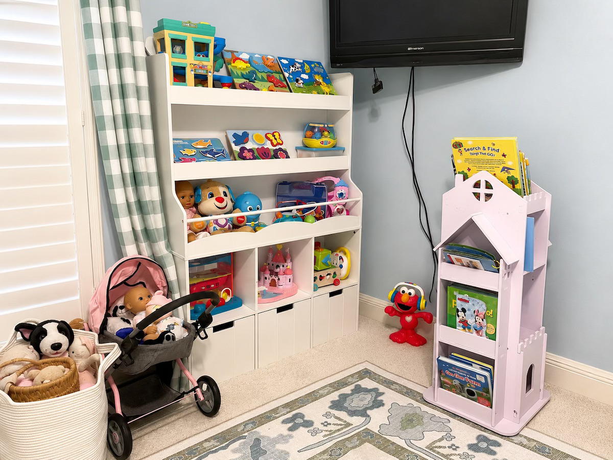 Family Room and Play Space Organization - playroom organizing in New Orleans by Nola Organizers