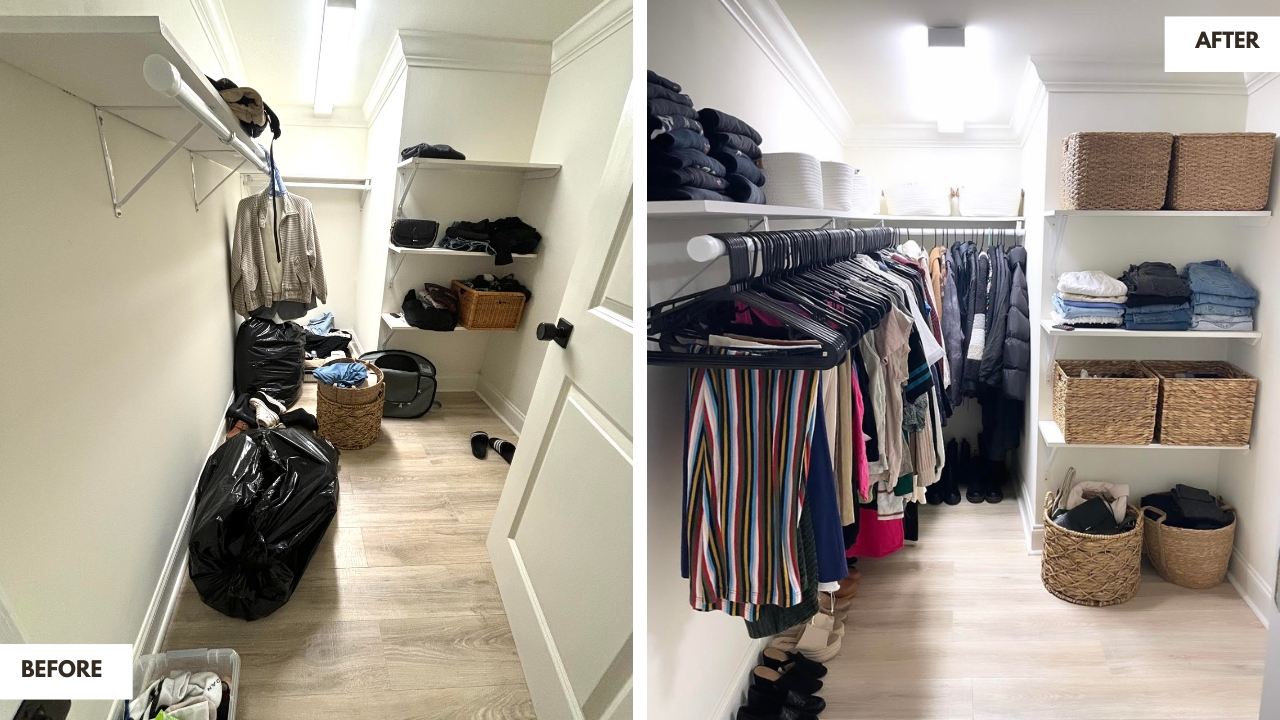 Unpack and Organizing Before & After