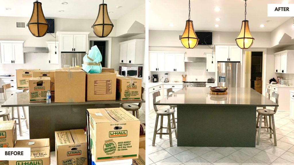 Unpacking & Organizing Before & After