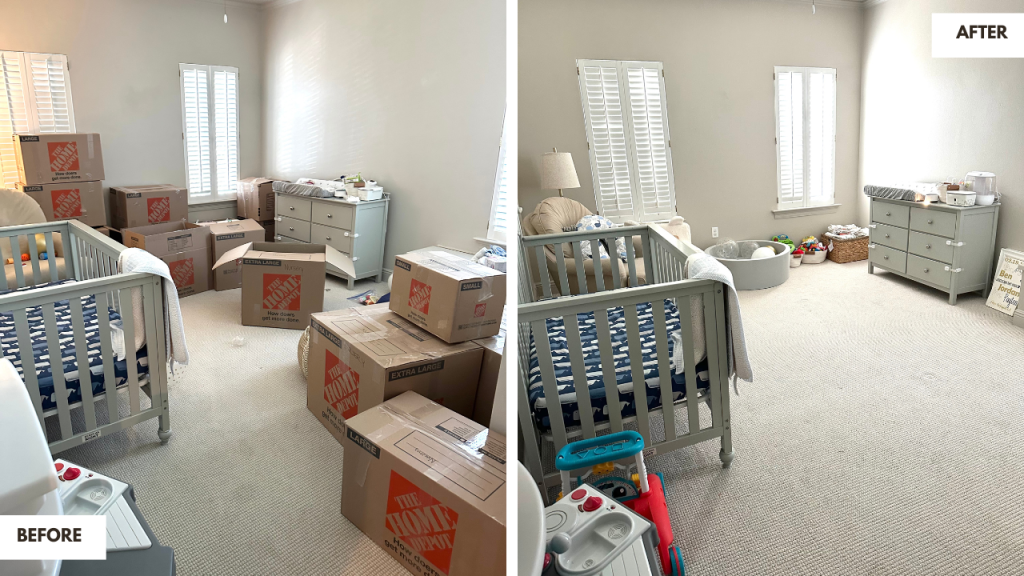 Unpacking & Organizing Child's Nursery