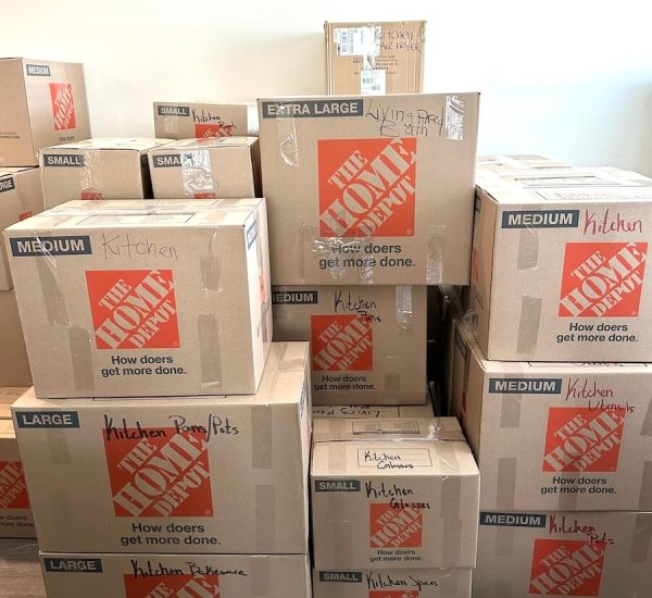 Packing Boxes Prepped For A Move